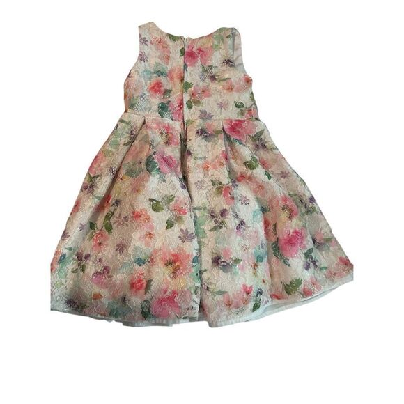 Bonnie Jean Girls' Floral Bow Lace Dress Size 3T - Picture 2 of 6